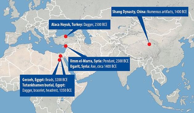 这项最新研究由法国皮埃尔与玛丽·居里大学的矿物学家阿尔伯特·詹邦（Albert Jambon）领导，他对全世界发现的青铜时代罕见铁器展开了仔细分析。